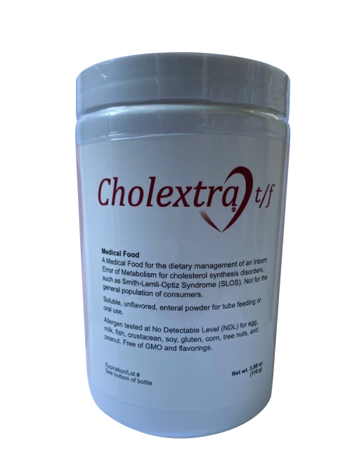 Tub of Cholextra t/f Cholesterol Synthesis Aid Medical Food Product With Lid, Unflavored Powder, Net Weight 185g